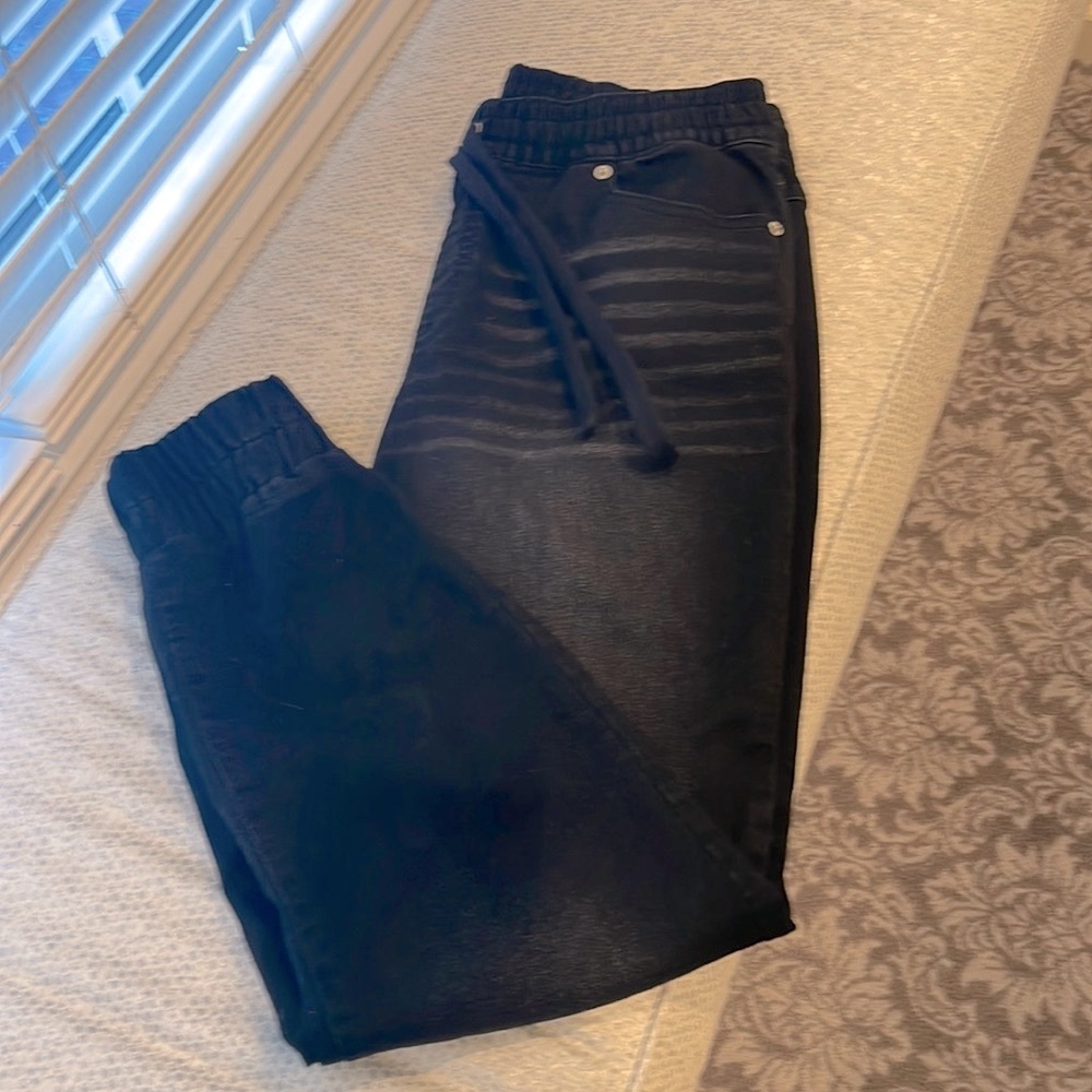 INC black denim joggers - size 8 - practically new!